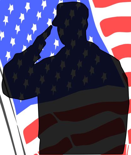 army-salute patriotic dark