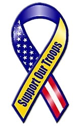 support our troops ribbon multi