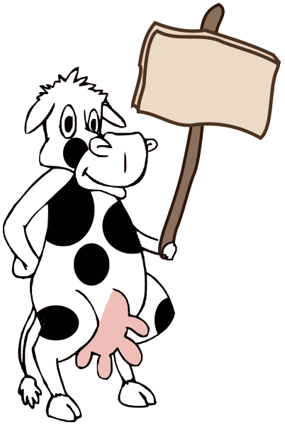 cow placard