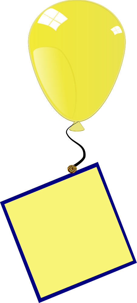 balloon note yellow