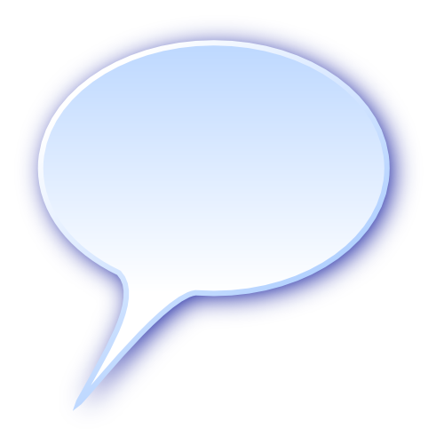 3D rounded speech bubble