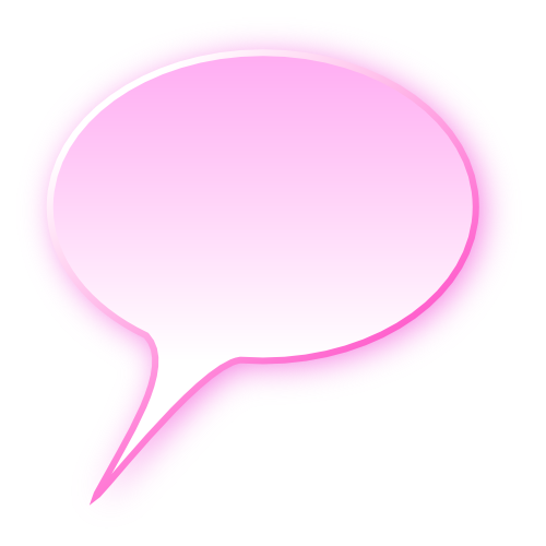 3D speech bubble pink