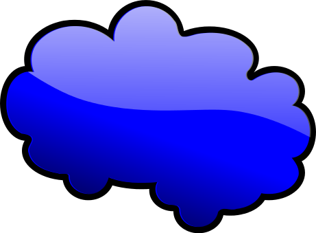 speech cloud ominous blue