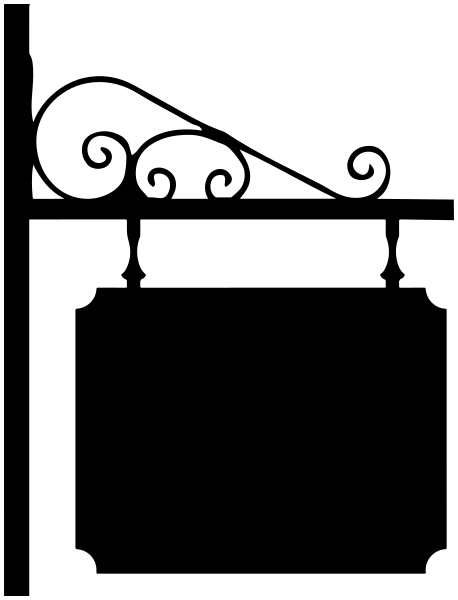wrought iron sign