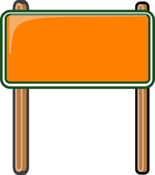 highway sign orange