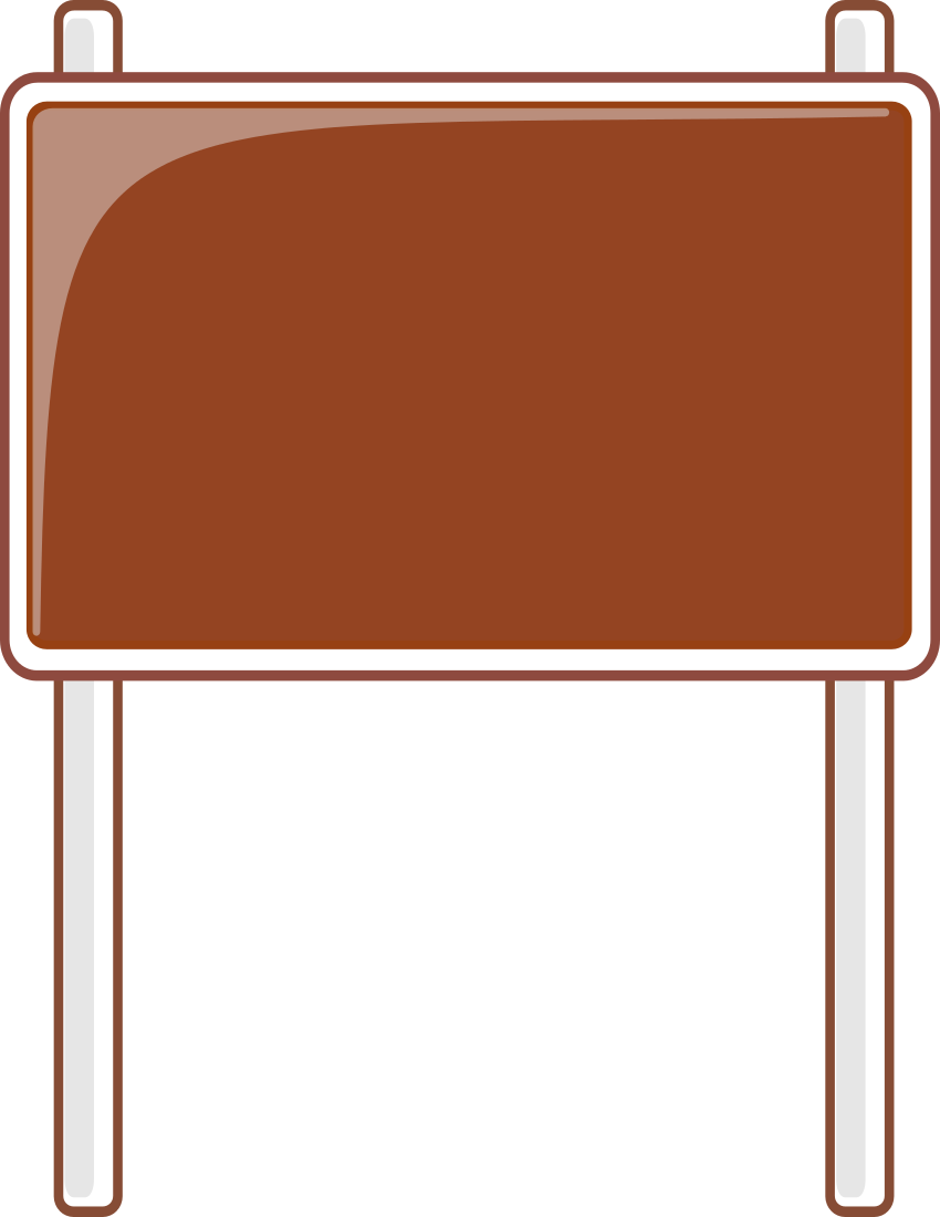 road sign brown