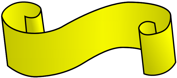 yellow scroll banner
