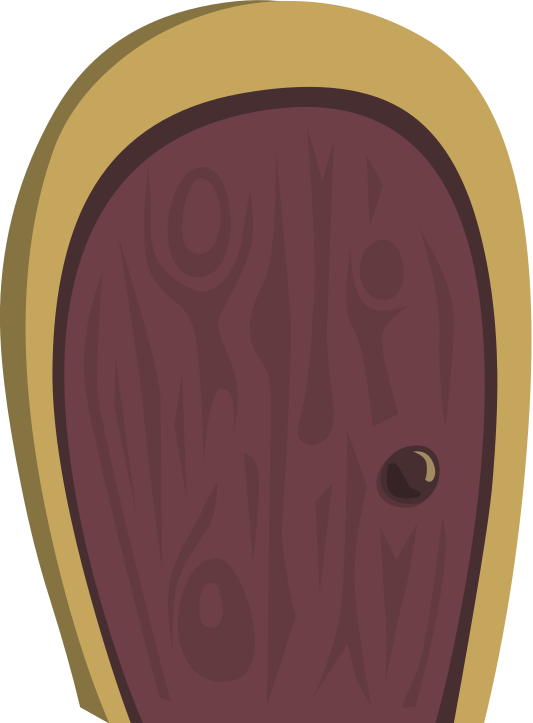 rounded door redwood