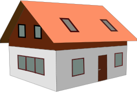 orange roof house