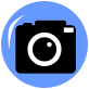 camera icon blue