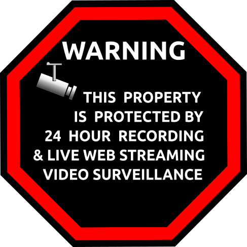 video surveillance sticker