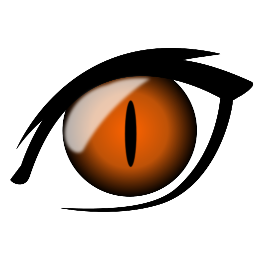 anime cat eye orange