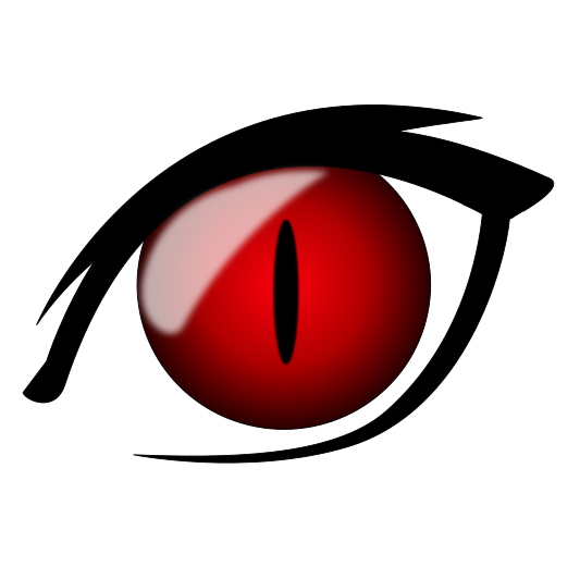 anime cat eye red