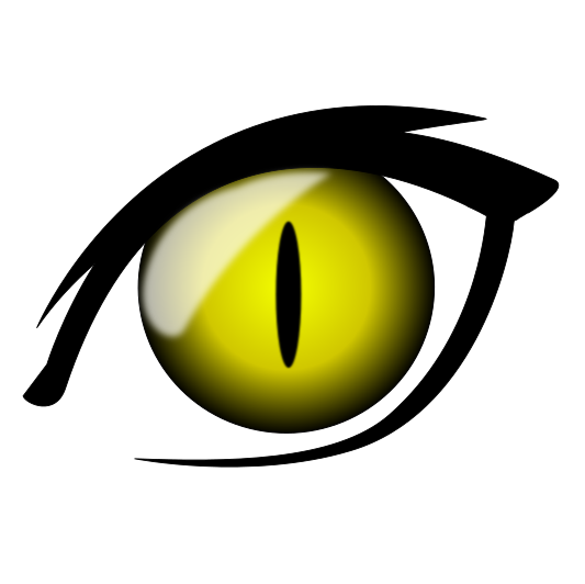 anime cat eye yellow