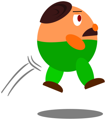 Jumping Green egg man