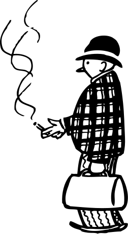 funny little cigar smoker