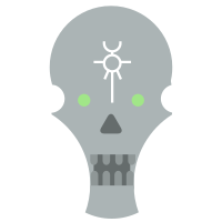 robot head skull