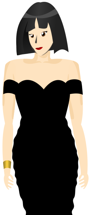 black dress woman
