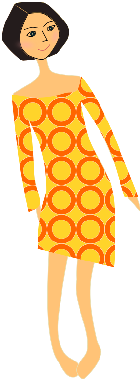 girl in dress pattern