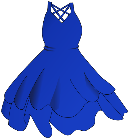 dress pleated blue