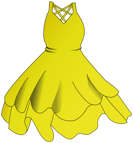 dress pleated yellow