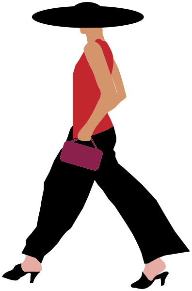 Fashion woman walking