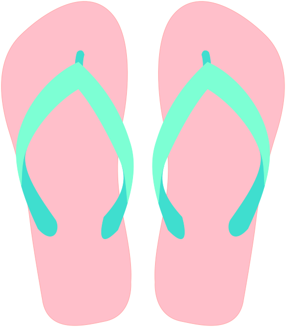 flip flops pink