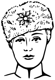 fur cap Russian woman