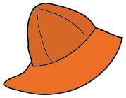 rain hat orange