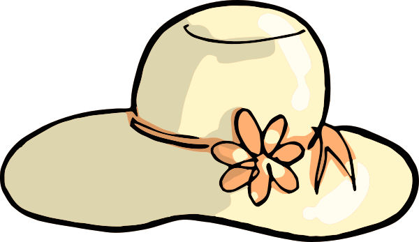wide hat w flower