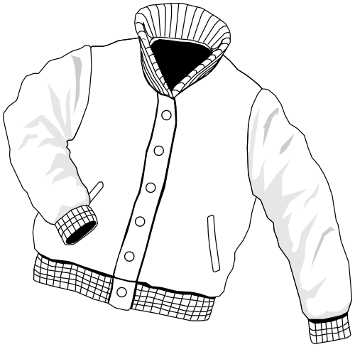 varsity jacket blank lineart