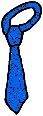 necktie glasses blue