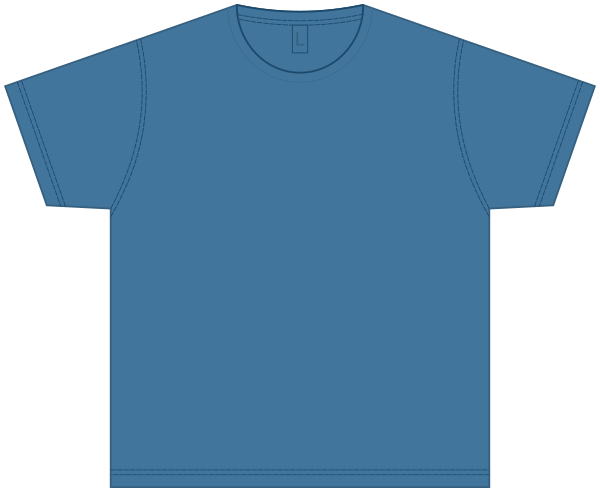 T-shirt blank blue