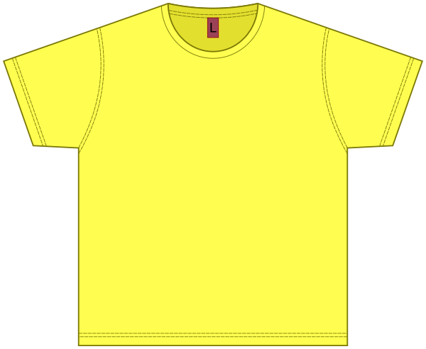 T-shirt blank yellow