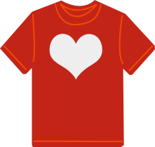 t-shirt with heart