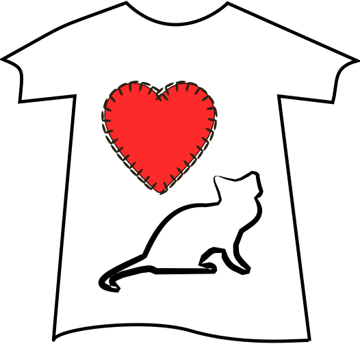 love cats Tee Shirt lineart