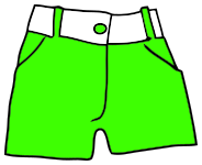 shorts w belt green