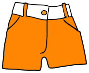 shorts w belt orange