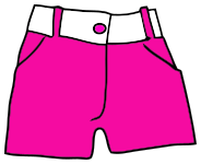 shorts w belt pink