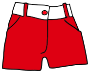 shorts w belt red
