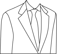mens suit outline