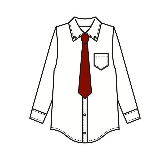 white shirt and tie