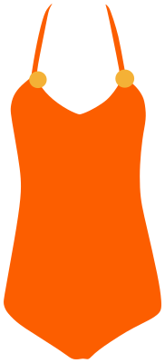 one piece swimsuit orange