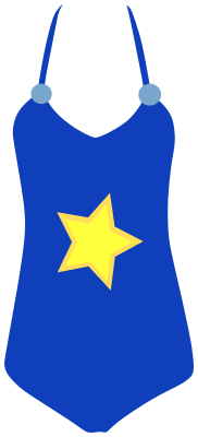 one piece swimsuit star blue
