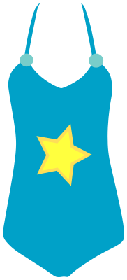 one piece swimsuit star cyan