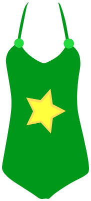 one piece swimsuit star green