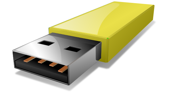 USB flash drive yellow