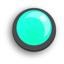 LED button teal