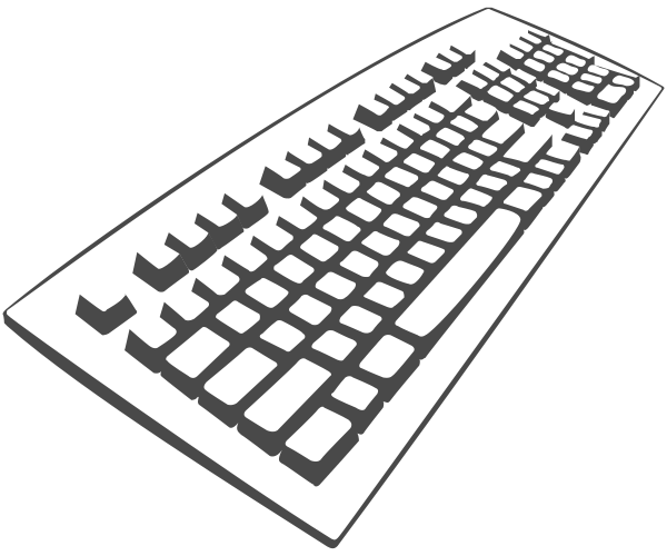 keyboard angled outline