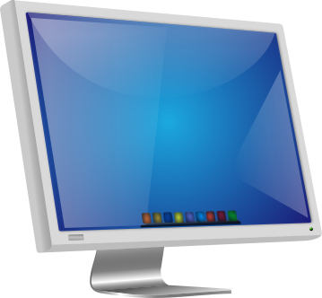 LCD monitor blue